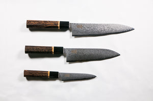 
                  
                    Load image into Gallery viewer, YASHA Roasted Chestnut GYUTO Knife 210mm
                  
                
