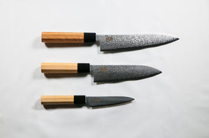 
                  
                    Load image into Gallery viewer, YASHA Japanese Zelkova SANTOKU Knife 180mm
                  
                