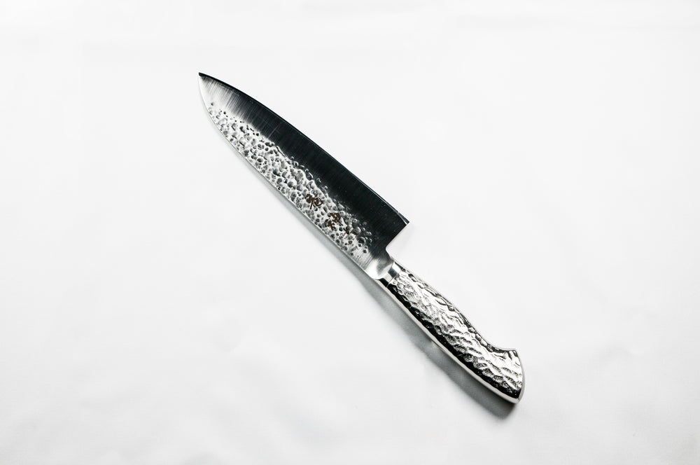 RYUJIN Hammered Pattern Knife SANTOKU 180mm