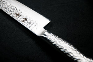 
                  
                    Load image into Gallery viewer, RYUJIN Hammered Pattern Knife SANTOKU 180mm
                  
                