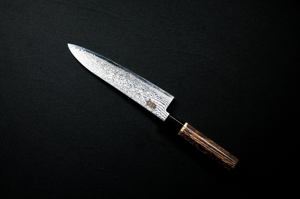 
                  
                    Load image into Gallery viewer, YASHA Roasted Chestnut GYUTO Knife 210mm
                  
                