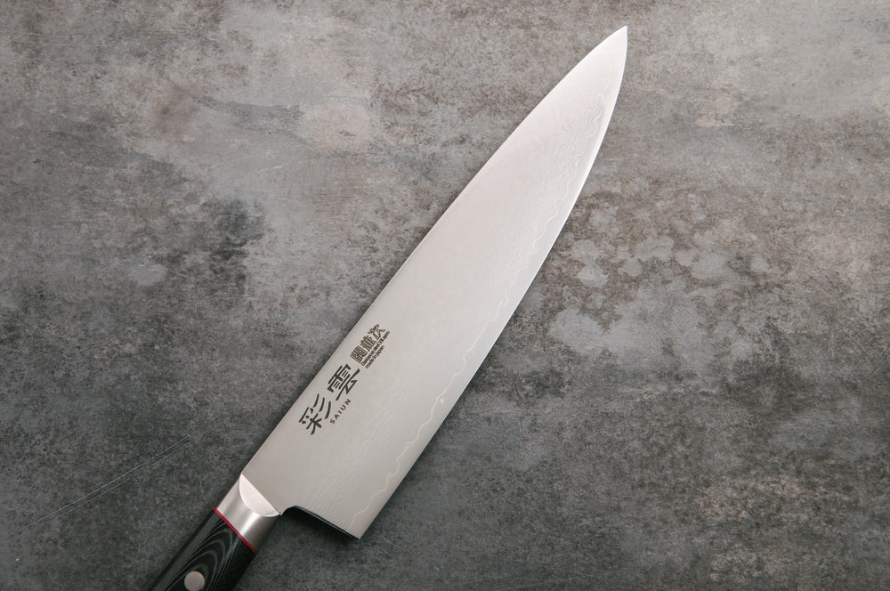 
                  
                    Load image into Gallery viewer, Kanetsugu Seki  Damascus Steel Gyuto kitchen knife 230mm
                  
                