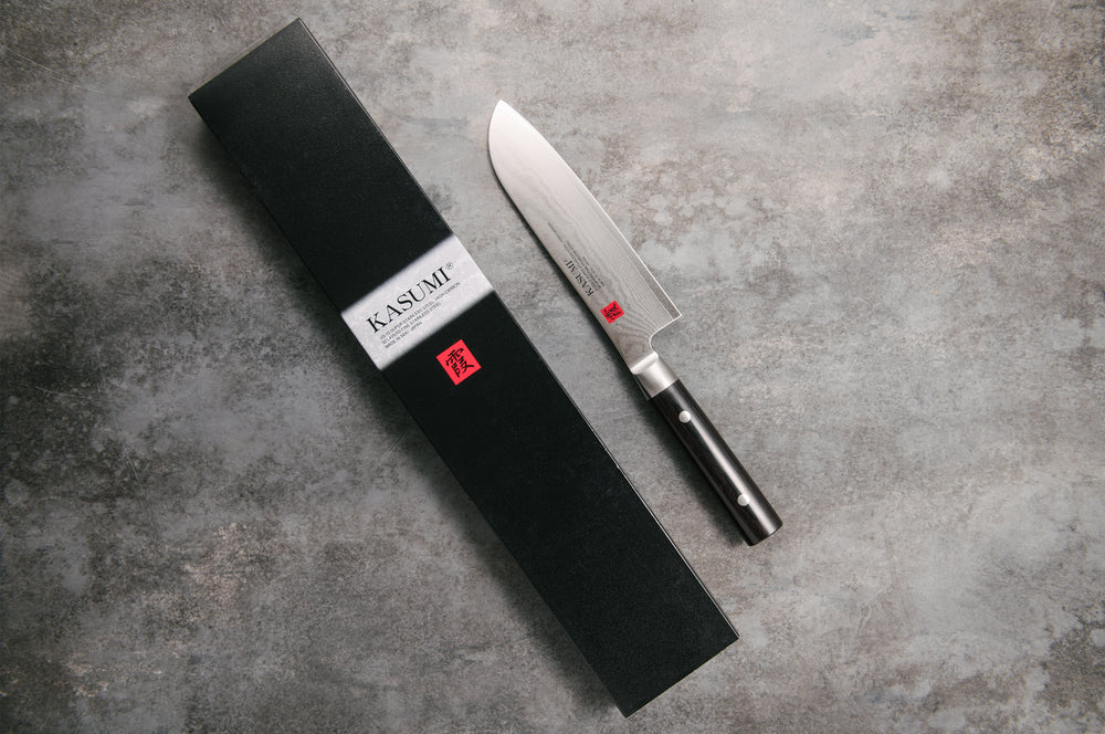 Sumikama Kasumi Damascus Santoku Kitchen Knife 180mm
